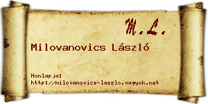 Milovanovics László névjegykártya